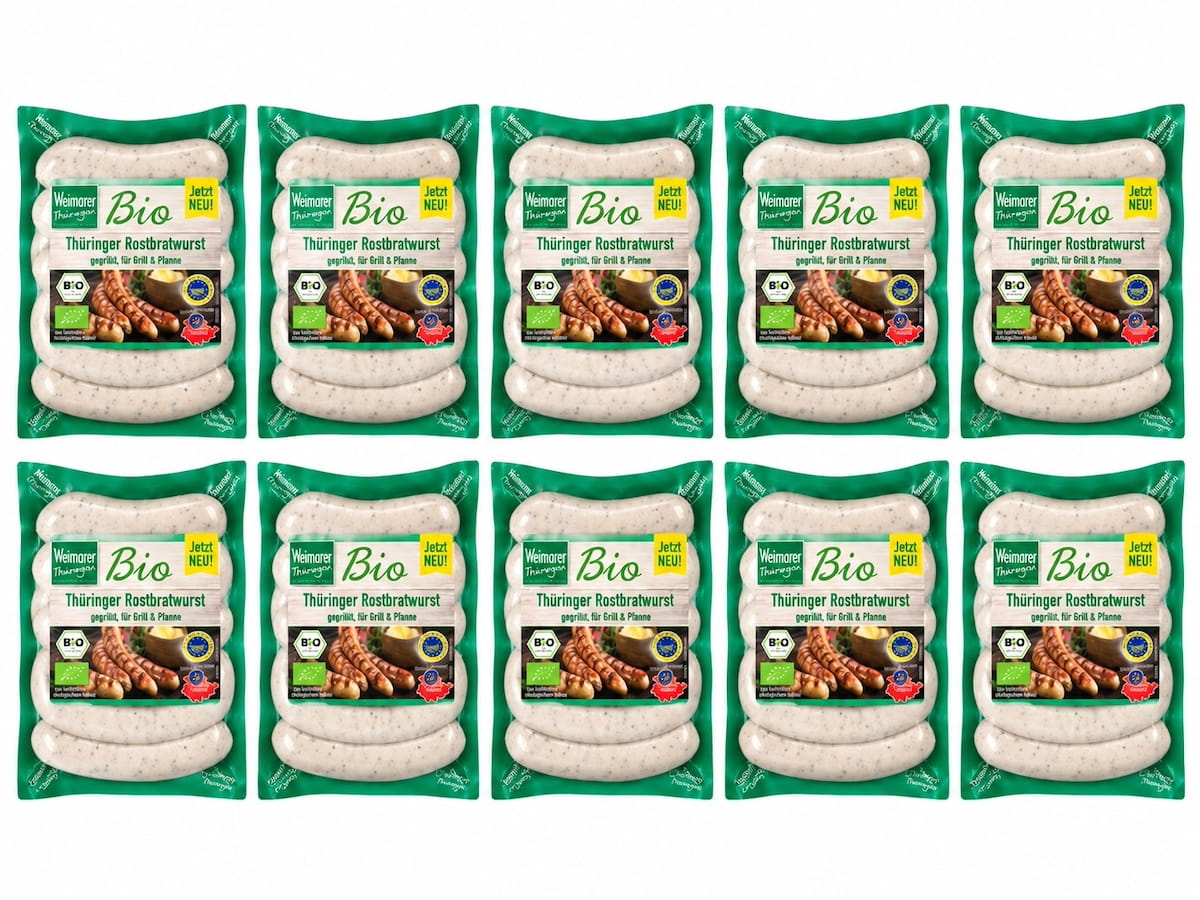 10x Bio Thüringer Rostbratwurst 400g 