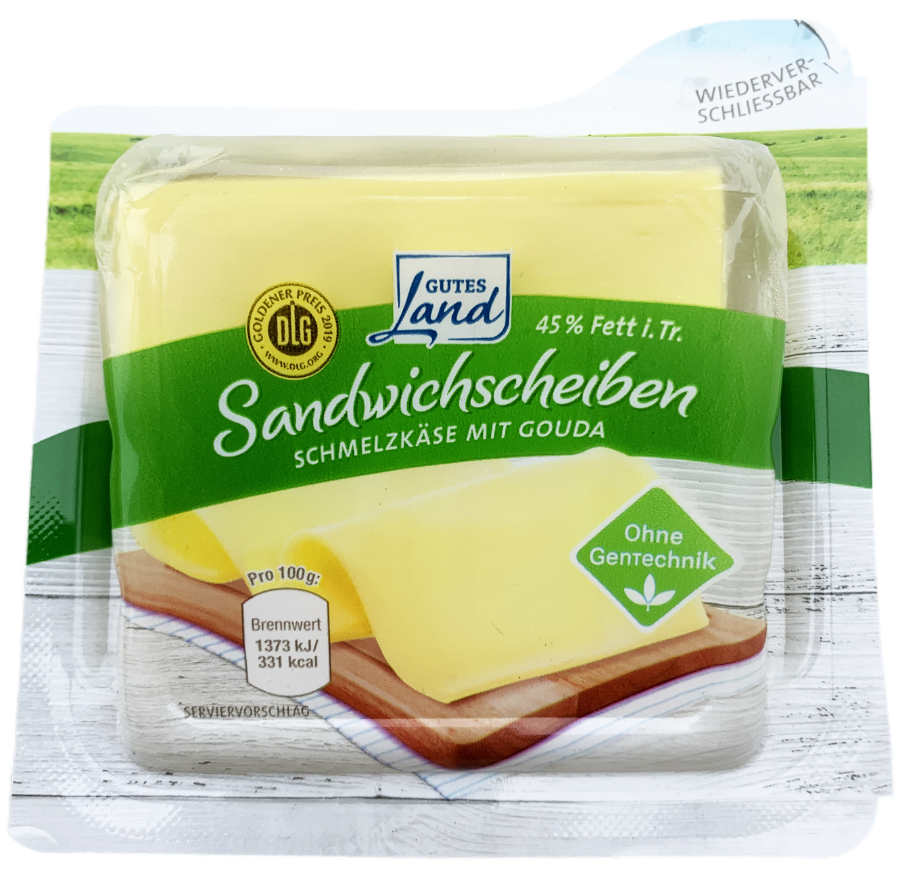 Sandwichscheiben Schmelzkäse mit Gouda 12-er 200g