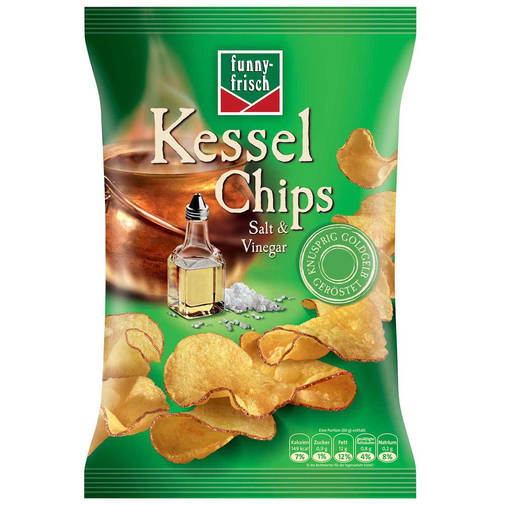 Funny-Frisch Kessel Chips Salt and Vinegar Style 125g