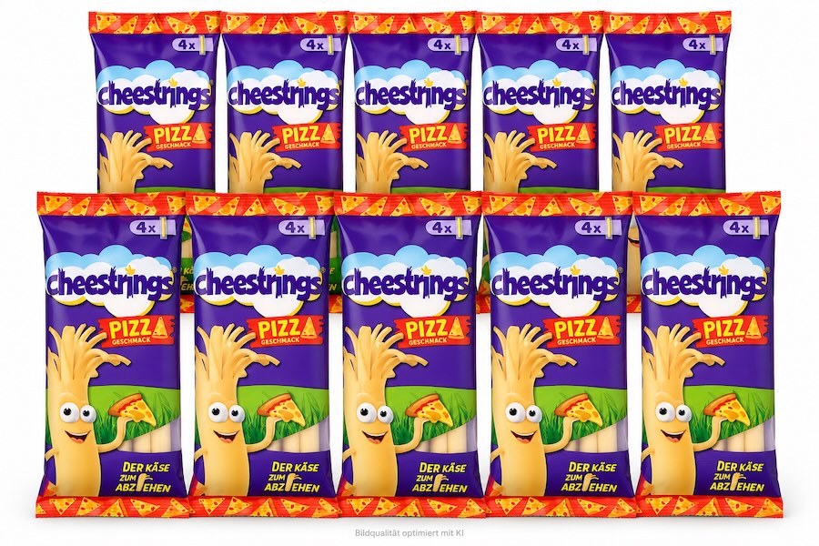 10x Cheestrings Pizzageschmack 4er 80g