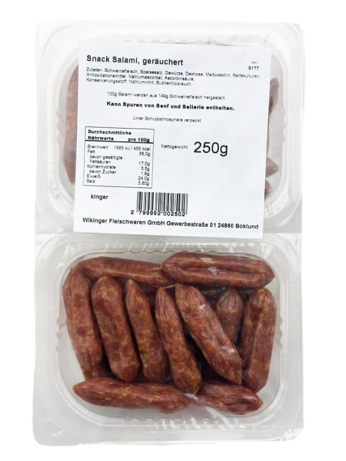 Snack Salami Geräuchert 250g 