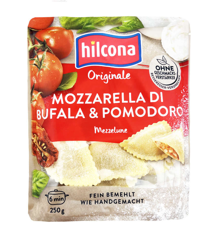 Hilcona Teigtaschen Mit Büffellmozzarella Und Tomatenfüllung 250g