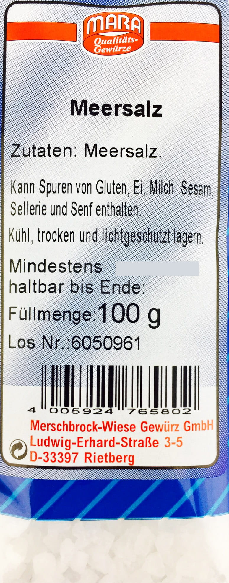 Grobes Meersalz 100g