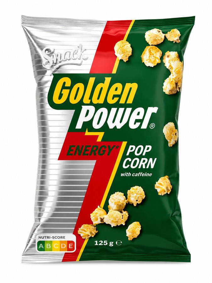 Golden Power Popcorn mit Energy-Drink-Geschmack und Koffein 125g