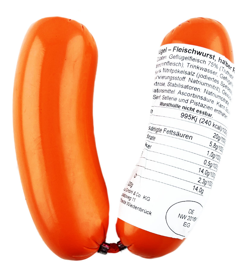Geflügelfleischwurst halber Ring 2er 400g