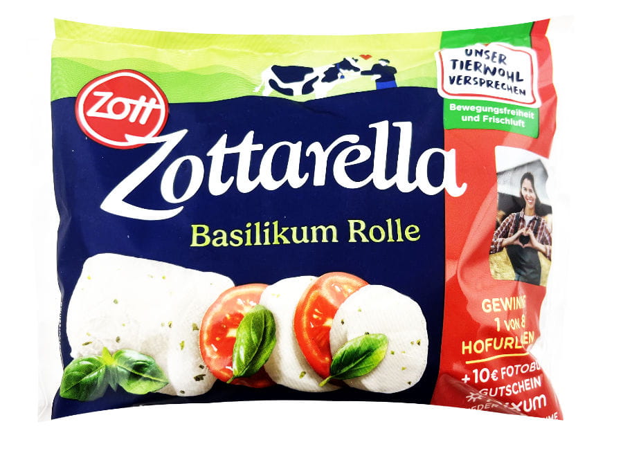 Zottarella Basilikum Rolle XL 200g