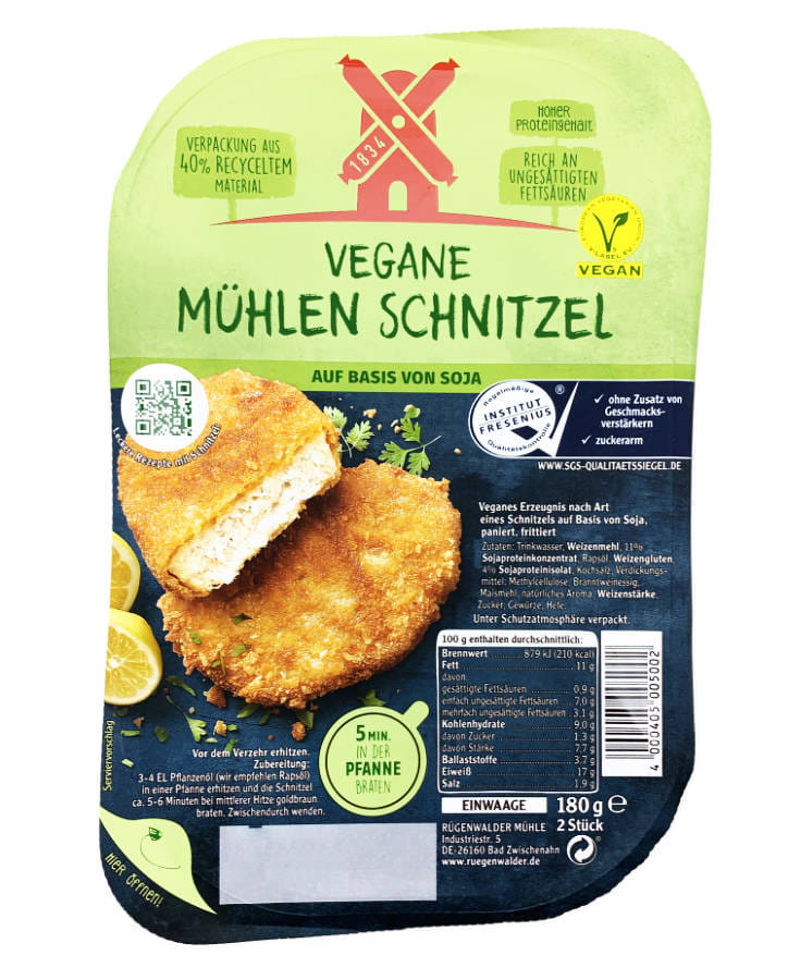 Rügenwalder vegane Mühlen Schnitzel Klassisch 2er 180g