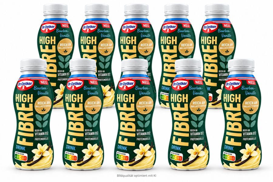 10x Dr. Oetker High Fibre Drink Bourbon Vanille 330ml