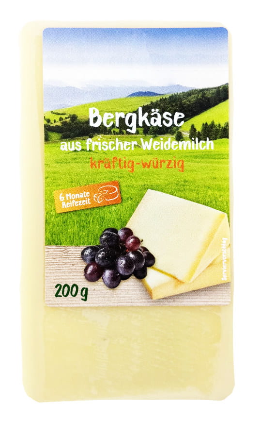 Bergkäse Kräftig Würzig Am Stück 200g