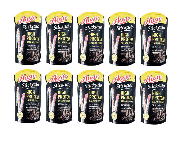 10x Aoste High Protein Salami Sticks 60g