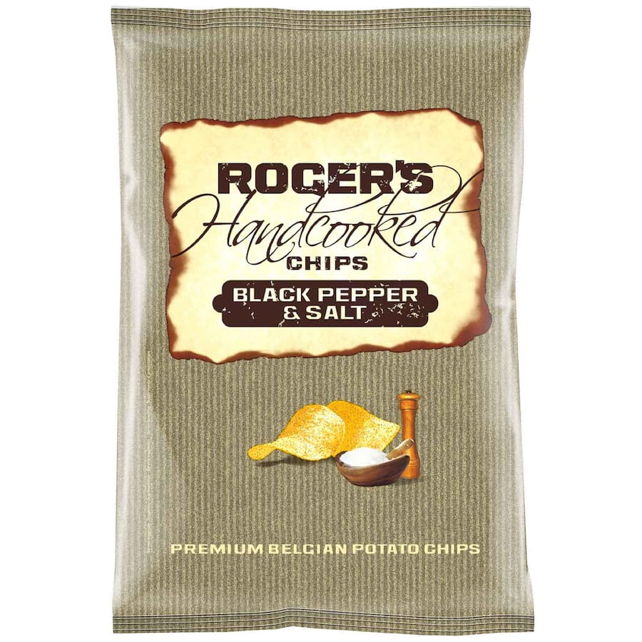 Rogers Handcooked Chips Black Pepper&Salt 150g