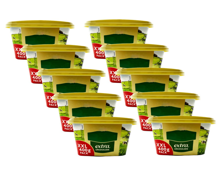 10x Original Irische Butter mit Rapsöl Ungesalzen XL 400g 10x Original Irische Butter mit Rapsöl Ungesalzen XL 400g