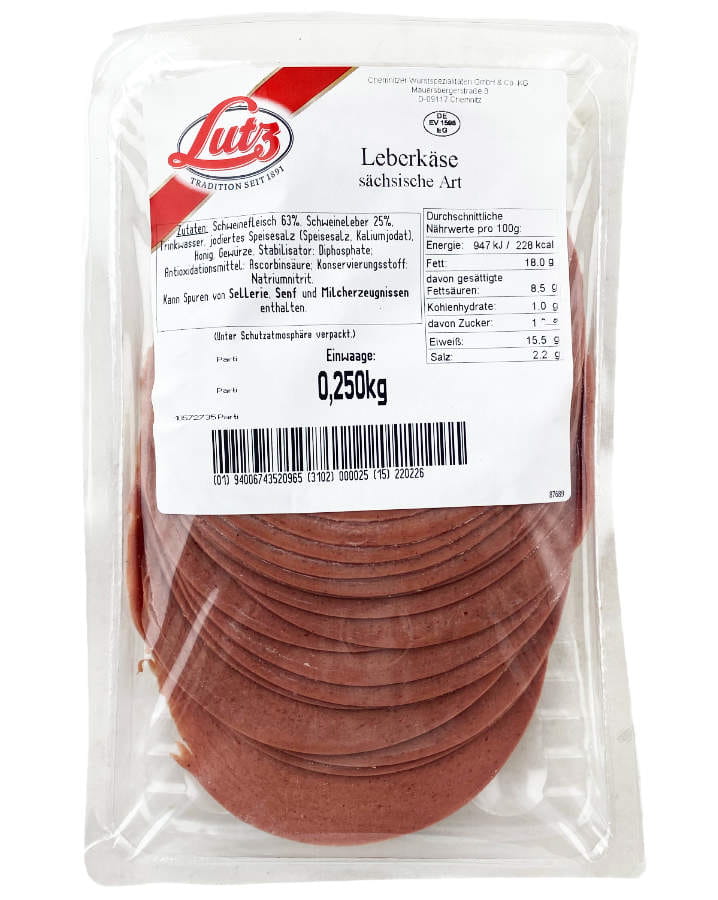 Lutz Leberkäse sächsische Art 250g