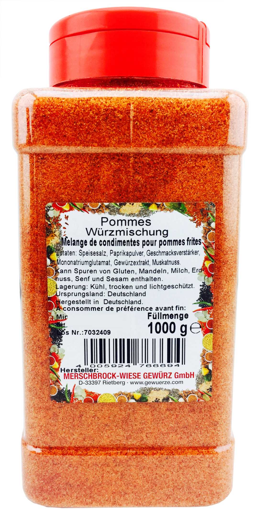 Pommes Würzmischung Großpackung 1000g