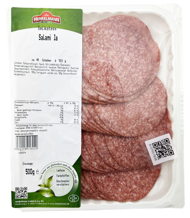 Delikatess Salami In Scheiben XXL 500g