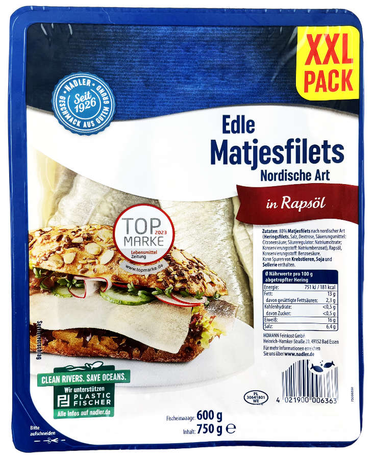 IMG_9766 Edle Matjesfilets Nordische Art In Rapsöl XXL 600g