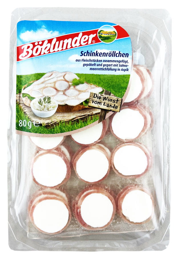Schinkenröllchen Mit Sahnemeerrettichfüllung In Scheiben 80g