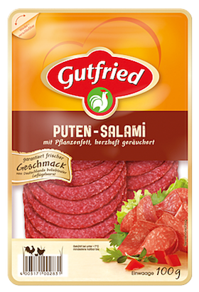 Gutfried Puten Salami 100g Aufschnitt