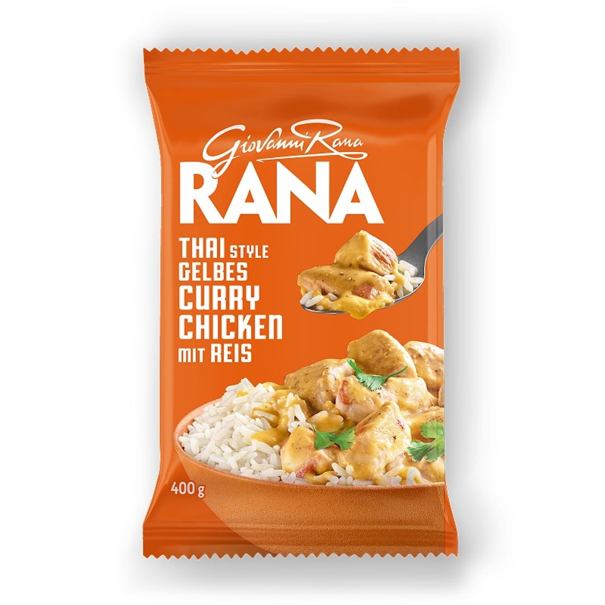 Giovanni Rana Thai Style Gelbes Curry Chicken mit Reis 400g 