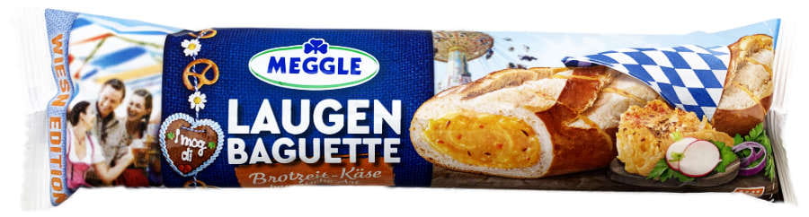 Meggle Laugenbaguette mit Brotzeitkäse 160g