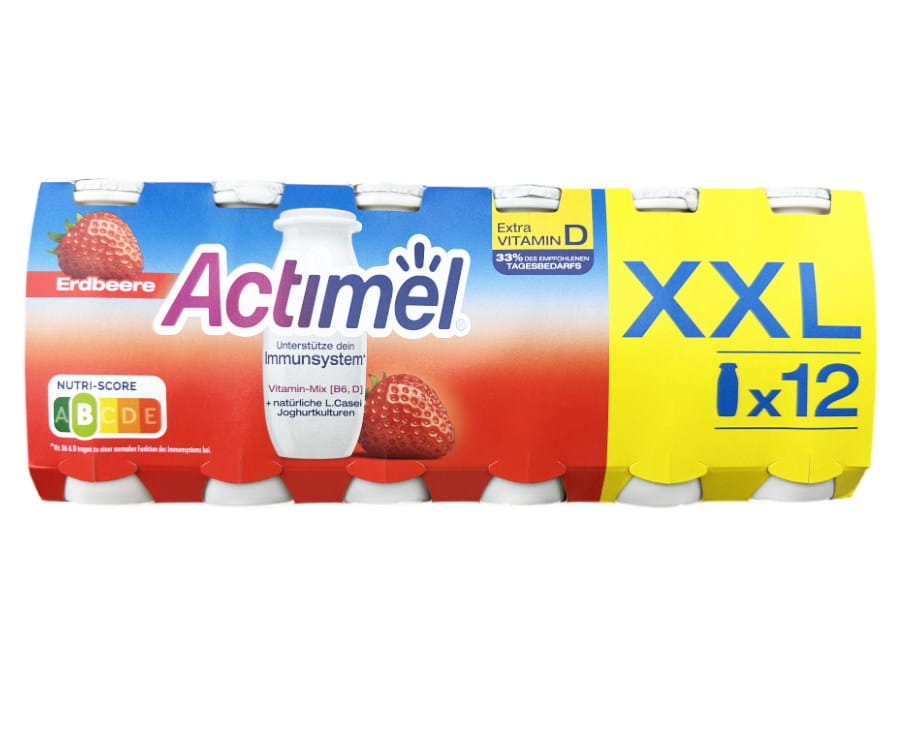 Danone Actimel Erdbeere XXL 12 Stück 1128ml