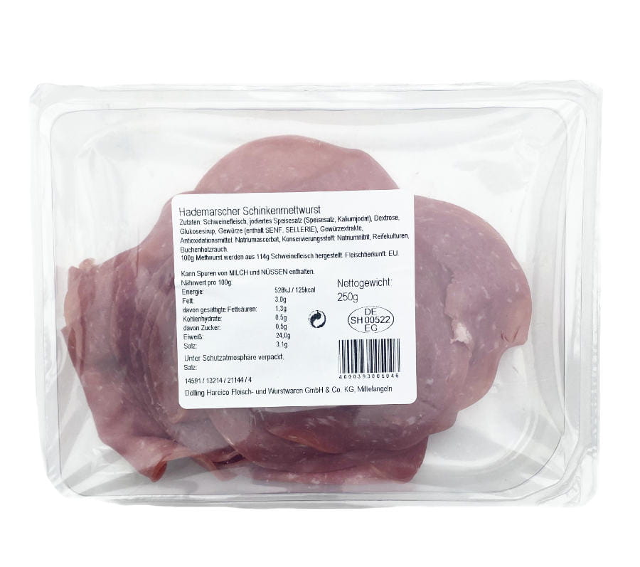 Hademarscher Schinkenmettwurst 250g
