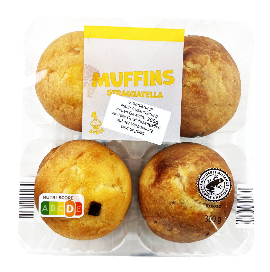 Muffins Stracciatella 2.Wahl 4er 300g