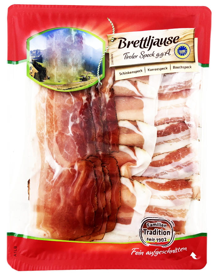 Brettljause Schinken Karree Bauchspeck 100g