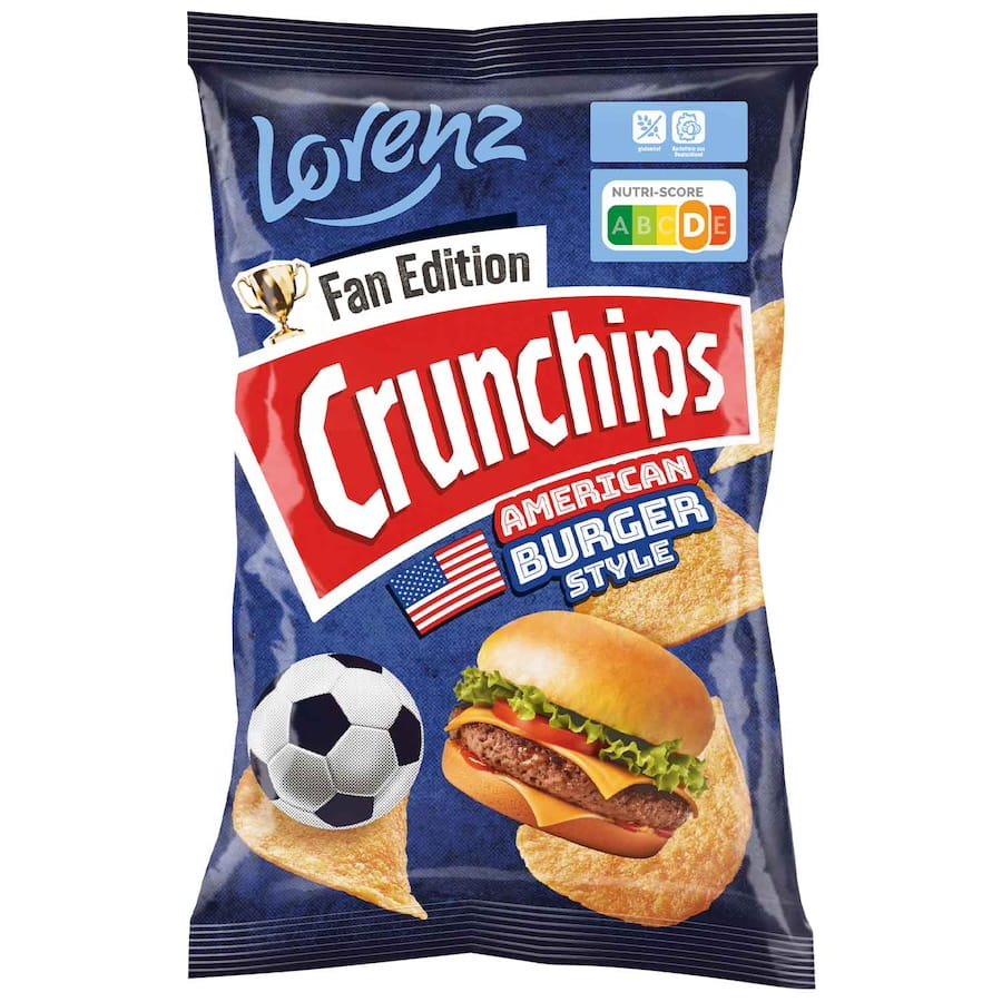 Lorenz Crunchips American Burger Style Fan Edition 130g 