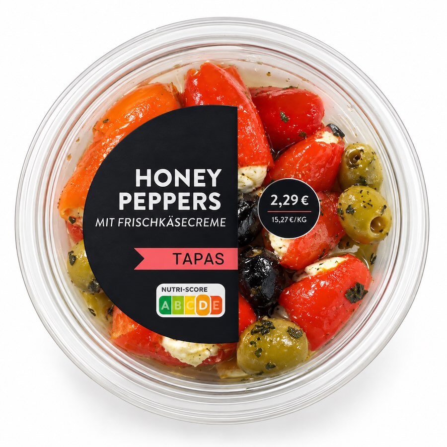 Tapas Honey Peppers mit Frischkäse 150g