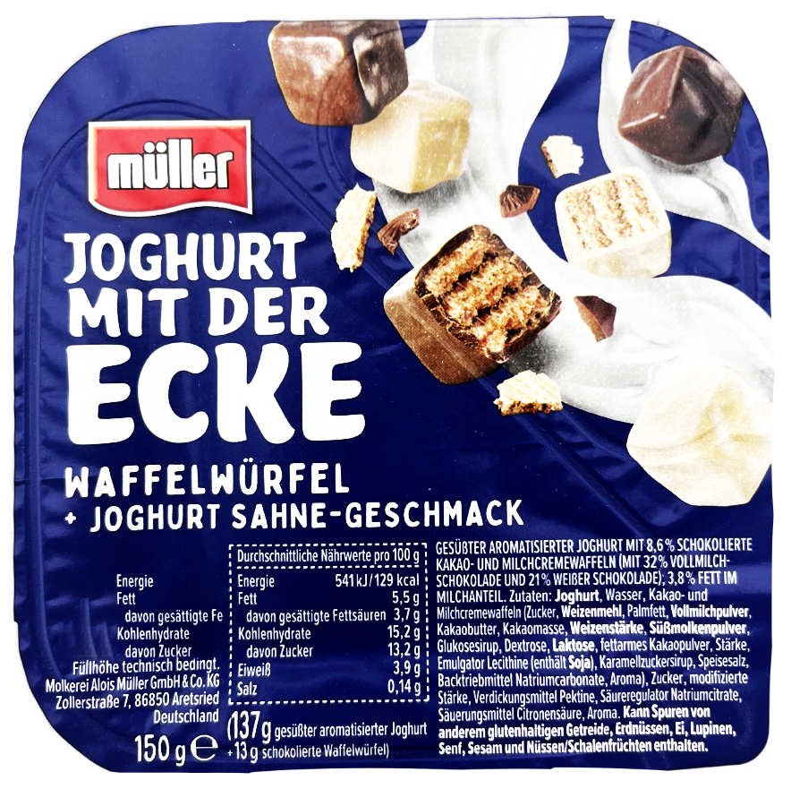 Müller Joghurt Mit Der Ecke Waffelwürfel 150g