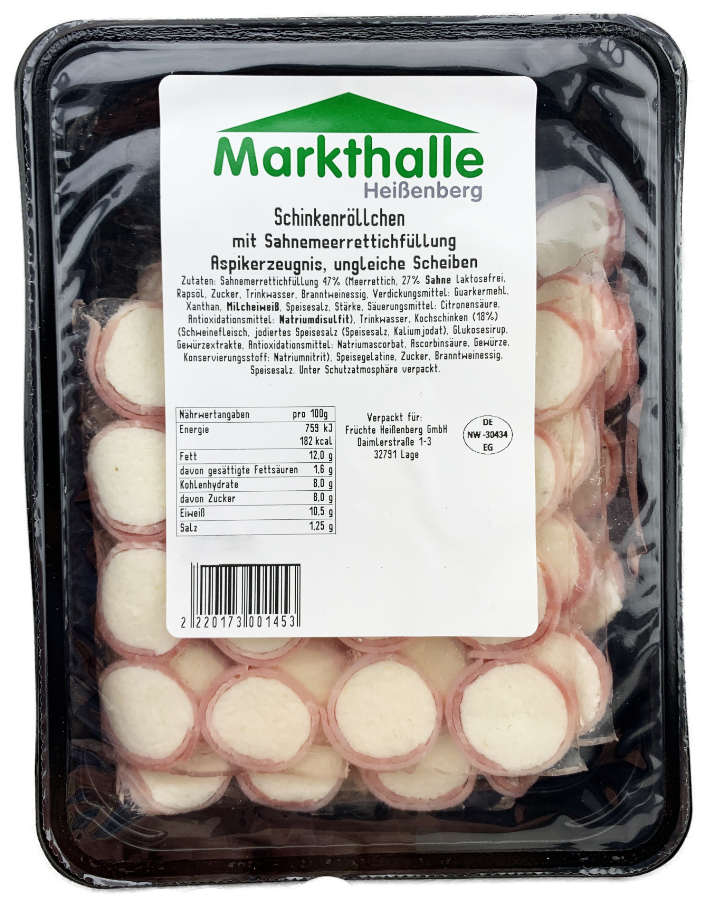 Markthallen Schinkenröllchen mit Sahnemeerrettichfüllung ca 220g