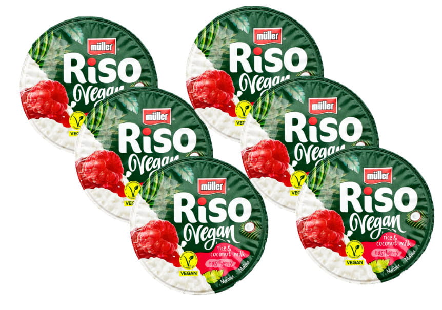 6x Müller Riso Vegan Himbeer 160g