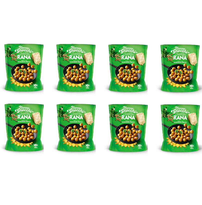 8x Giovanni Rana Pfannen Gnocchi Basilikum Pesto 280g
