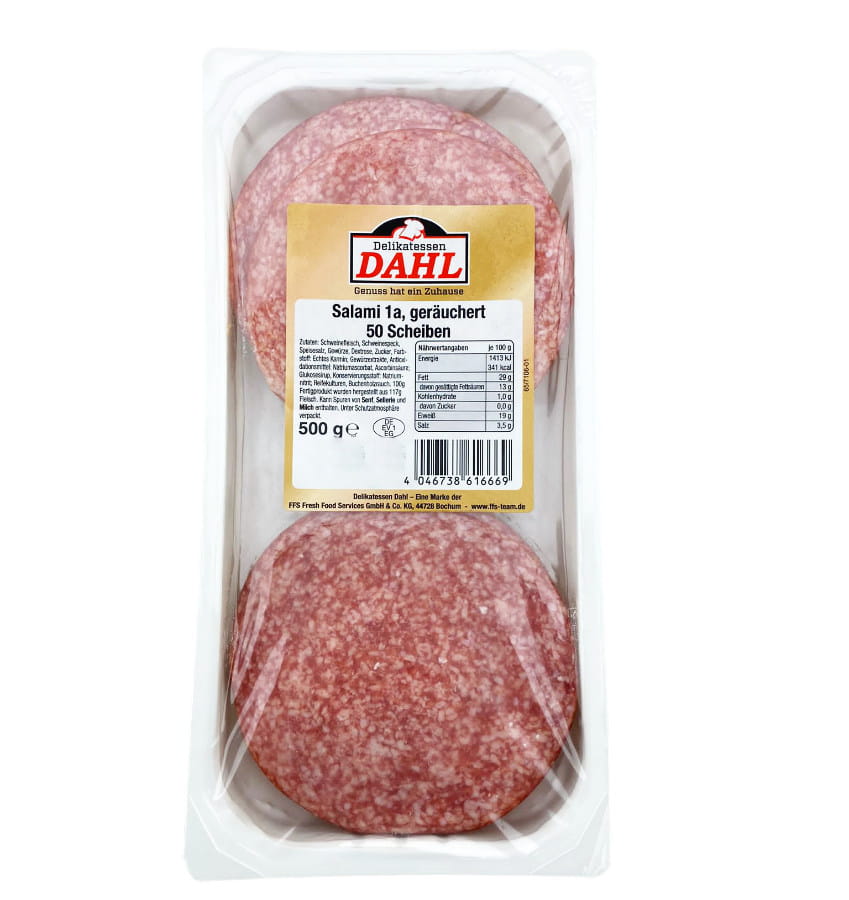 Salami 1a geräuchert in Scheiben 500g