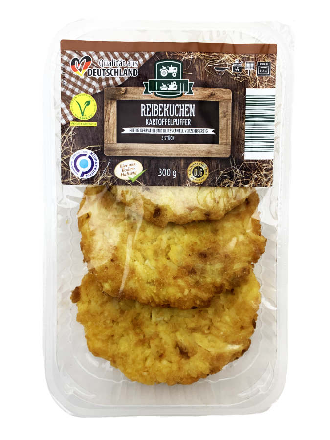 Reibekuchen Kartoffelpuffer 3 Stück 300g