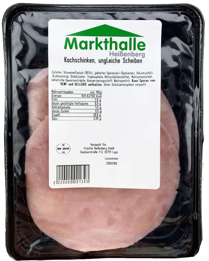 Markthallen Kochschinken ungleiche Scheiben ca 220g