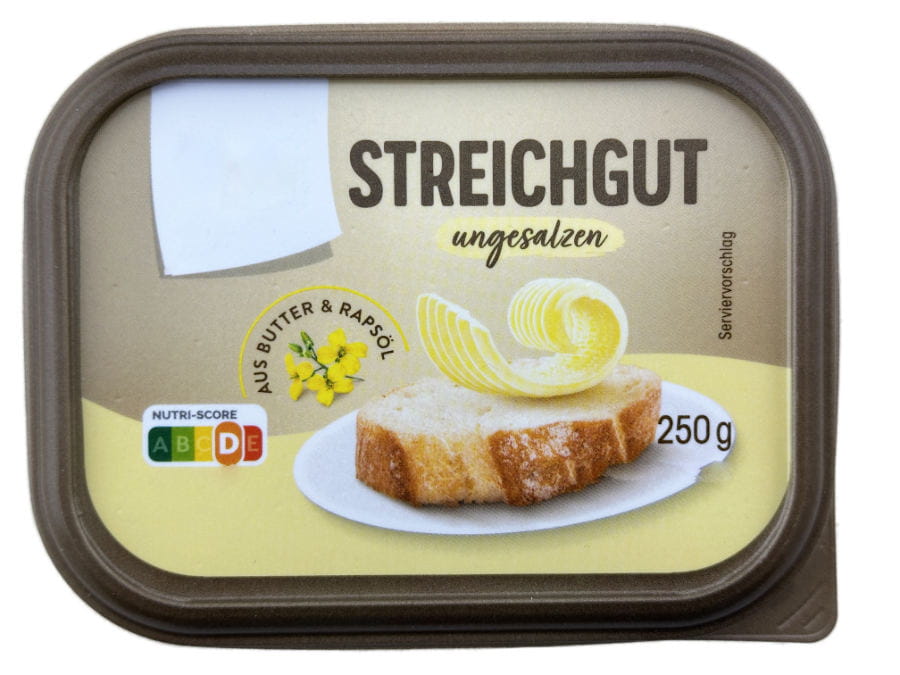 Streichgut aus Butter und Rapsöl ungesalzen 250g