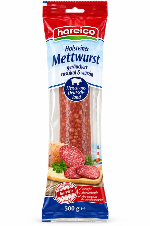 Holsteiner Mettwurst rustikal und würzig 500g