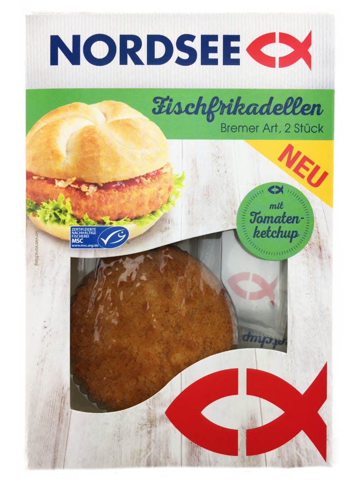 Nordsee Fischfrikadellen Bremer Art 2 Stück 140g