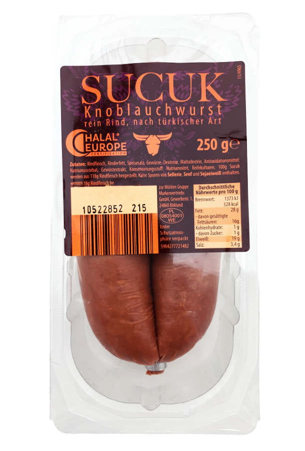 Sucuk Knoblauchwurst Rind Türkische Art 250g