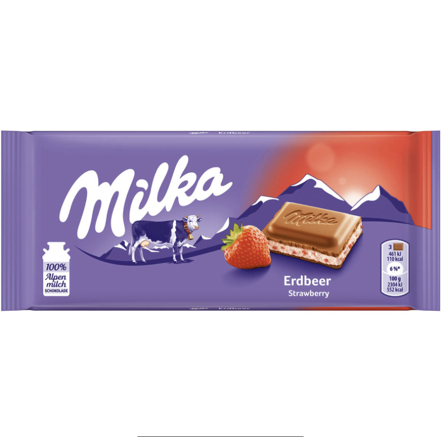 Milka Schokolade Erdbeere 100g