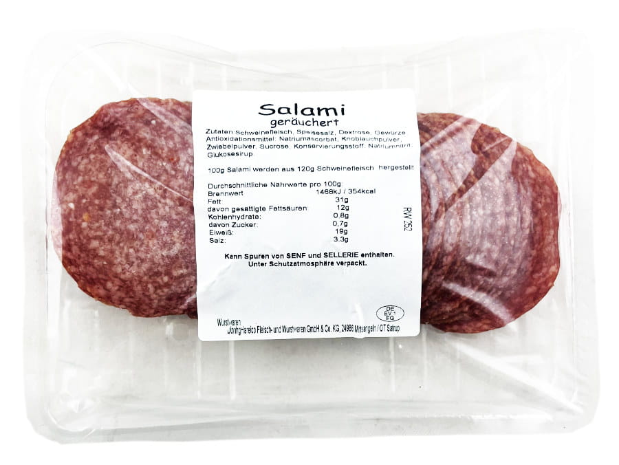 Salami Geräuchert In Scheiben 200g