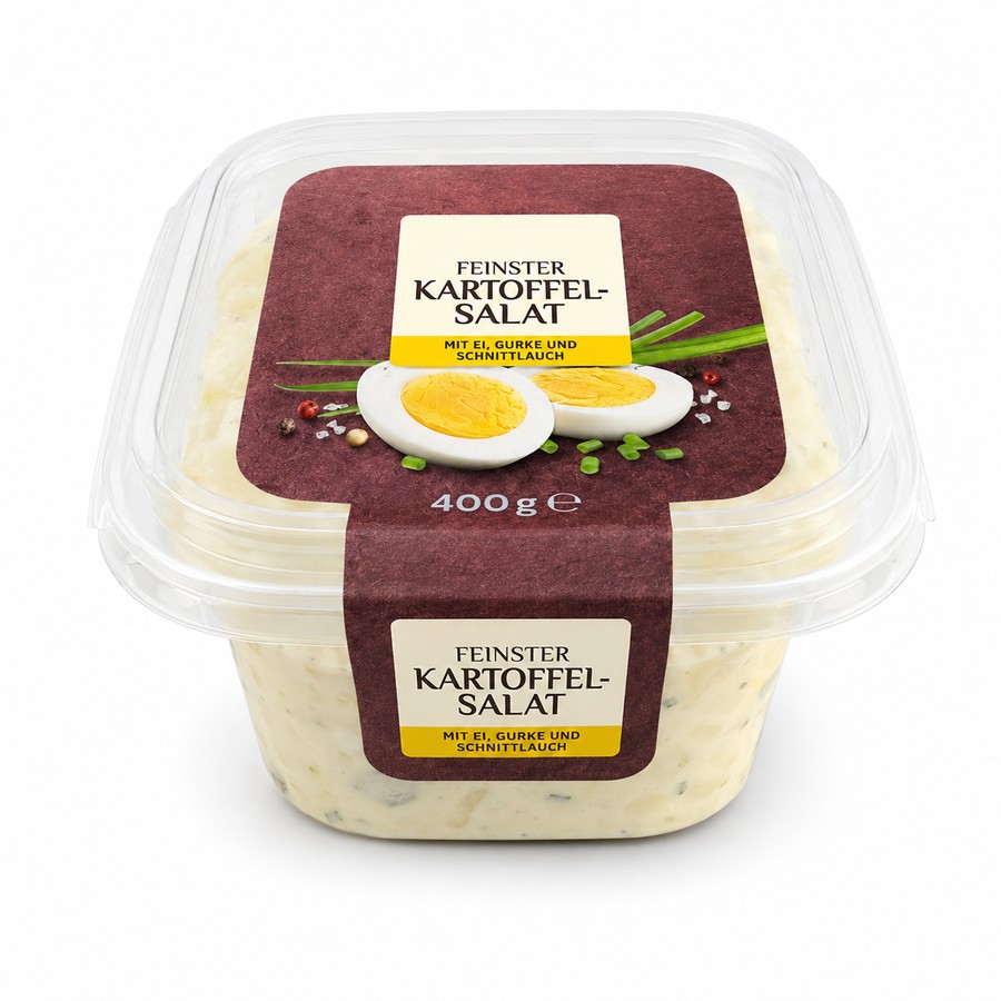 Feinster Kartoffelsalat mit Ei, Gurke und Schnittlauch 400g