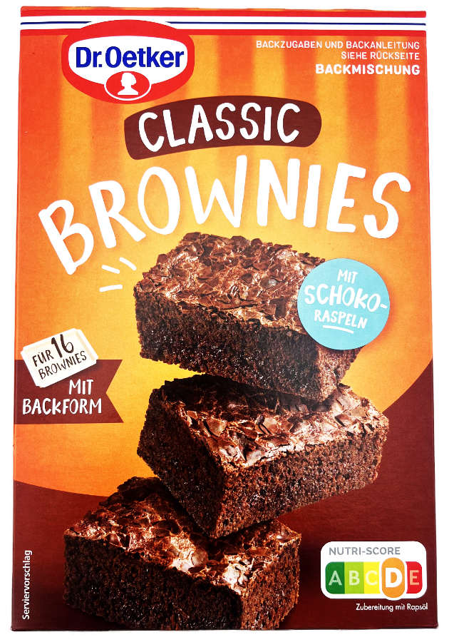 Dr. Oetker Backmischung Brownies Mit Schokoraspeln 462g