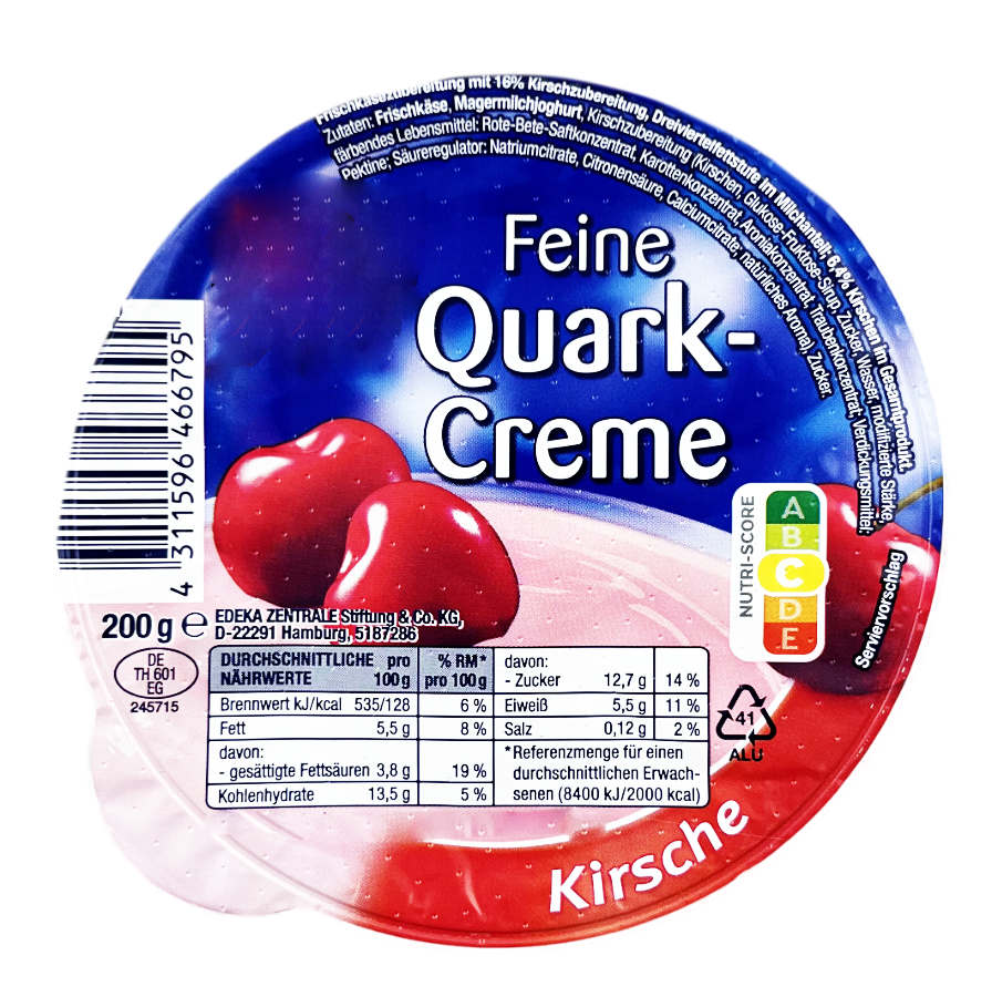 Feine Quark Creme Kirsche 200g