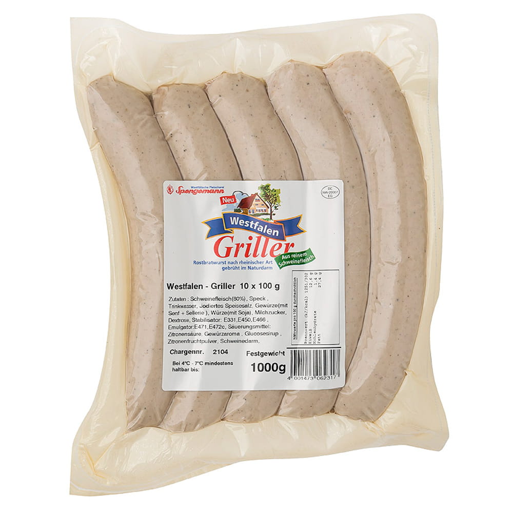 Spengemann Westfalen Griller Bratwust 10x100g