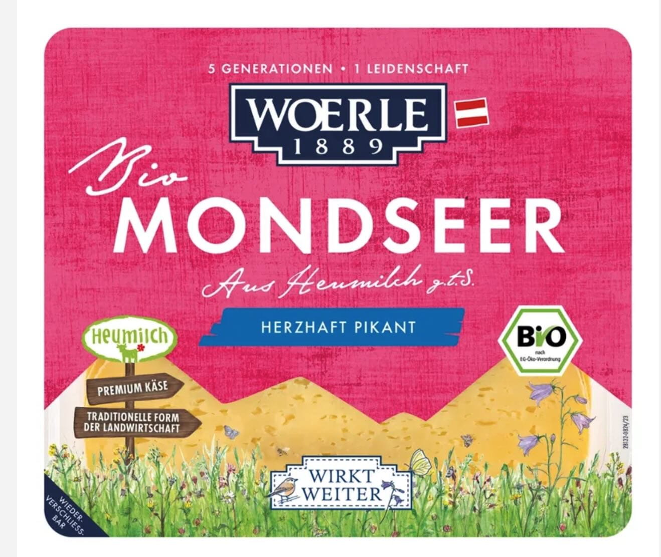 Mondseer Käse aus Heumilch Herzhaft Pikant 125g