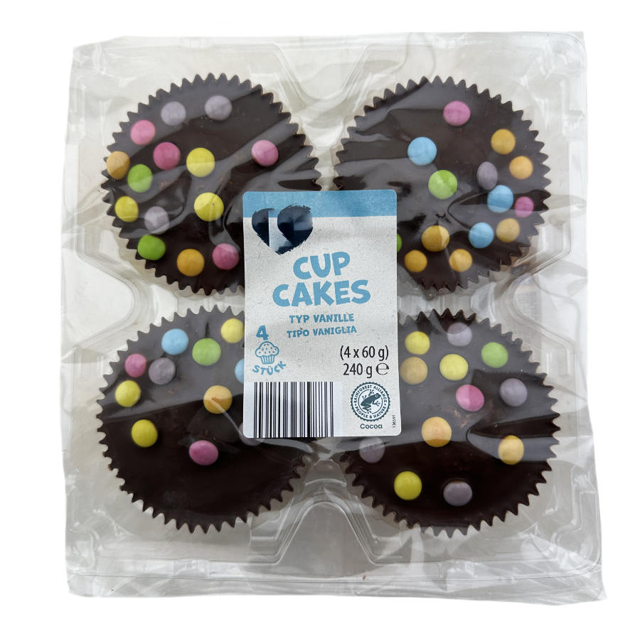 Cup Cakes Typ Vanille 4er 240g