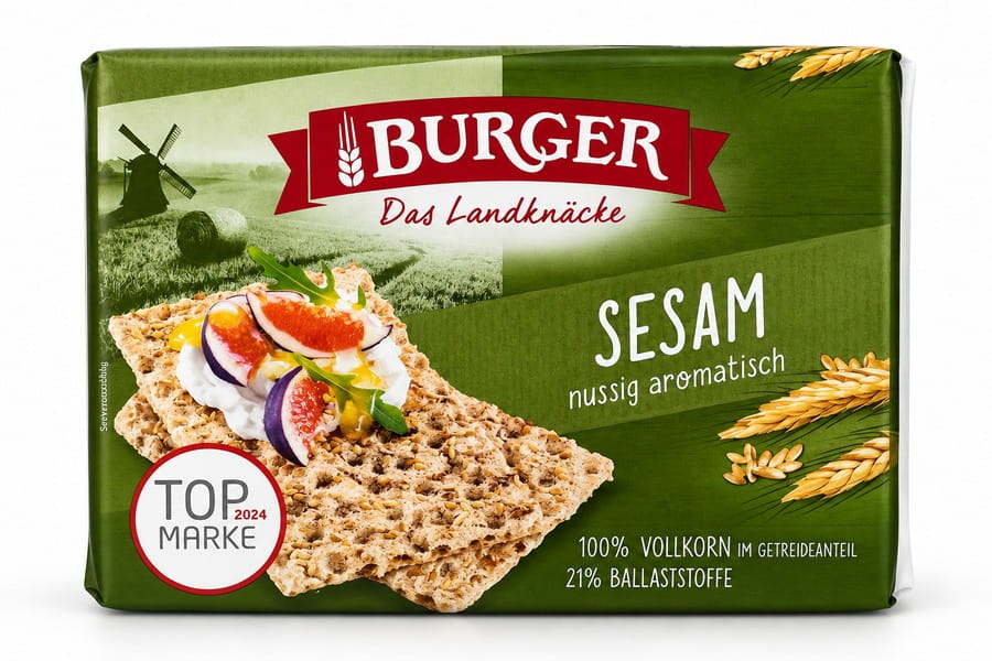 Burger Landknäcke Sesam 250g